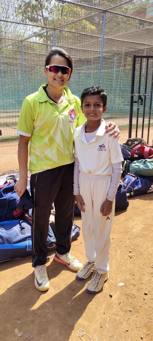 Indian cricketer With MK Student-1